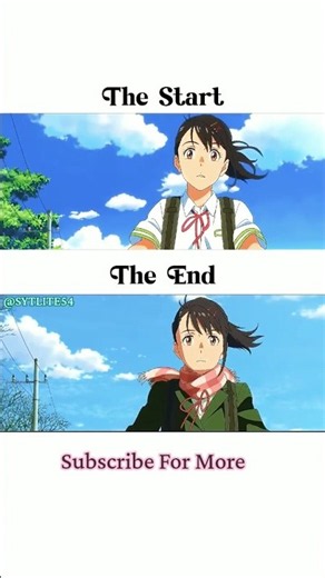 Suzume: The Start vs The End… | That Sence So Goated 🥺🤌✨ | #Suzume #AnimeShorts #AnimeEdit