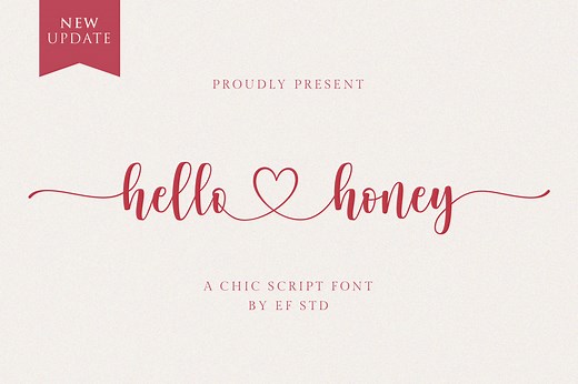 hello honey - a chic script font, a Script Font by Ef Studio