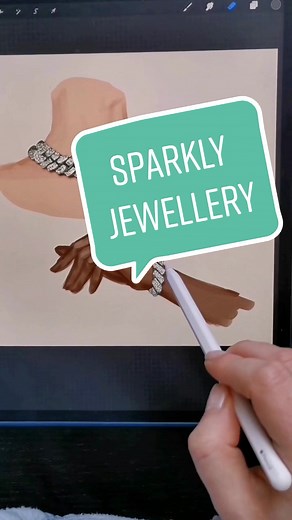 How to Paint Sparkly Jewellery on Procreate