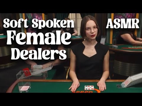 Unintentional ASMR | More Soft Spoken Female Blackjack Dealers ♥