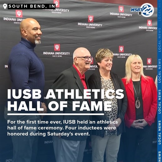 #ICYMI: Four athletes that helped build IUSB's athletics program over the years were honored Saturday for their contributions at the first ever hall of fame induction ceremony. Read Full Story: https://bit.ly/3A5X6os | WSBT-TV