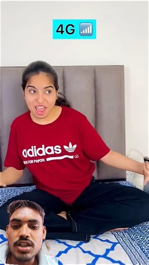 Network Speed Test😂 Ib: ‪@officialMontysharma‬ #priyalkukreja #shorts