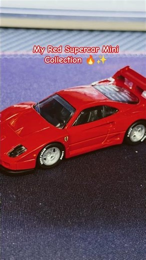 My Red Supercar Mini Collection 🔥#hotwheels #diecastcommunity #diecastcars #miniaturecars #supercars