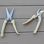 Pruning Shears, 2PACK Sharp Handheld Garden Shears, Stainless Steel Gardening Scissors with Straight & Bypass Blade, Garden Clippers for Flowers, Plants, Fruit Trees - Gardening Gifts for Women & Men