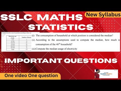 SSLC Maths Statistics | Find the Median from Grouped Data | Step-by-Step