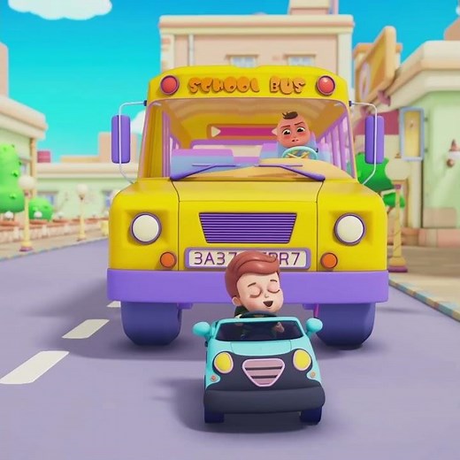Racing with cool vehicles! 🚗💨 #kidssongs #animation #babyberry #shorts
