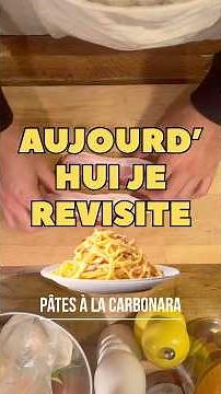 Je revisite les pâtes à la carbonara.