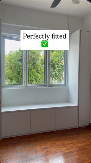 Tay Yi Qian on Instagram: "Frame your view. ✨ Maximize your space without sacrificing style. This custom window-niche unit combines deep storage, open shelving, and a cozy bay window seat—all in one seamless design. Perfectly fitted, perfectly functional. Ready to transform that awkward corner into your favorite spot in the house? Let’s build it. 🛠 Chop Heng Long Interior Design 📞 Contact us: 96323845 #InteriorDesignSG #CustomCarpentry #HomeRenovation #SmartStorage #ChopHengLong"