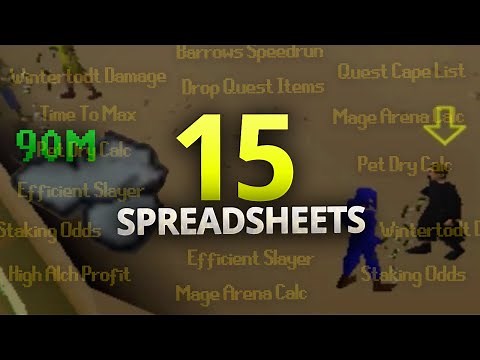15 Spreadsheets for OSRS