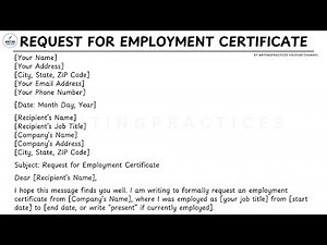 LETTER TEMPLATE How To Write A Request Letter for Employment Certificate Step Guide WritingPractices