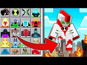 Me Transforme En 100 ALIENS de BEN 10 En Minecraft!