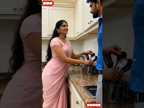 romance love kitchen #trending #saree #love