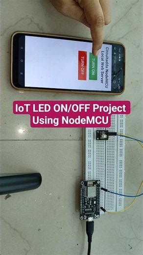 Turn LED ON/OFF Using NodeMCU & WiFi ⚡NodeMCU #ESP8266 #Arduino #IoT #Electronics #DIYProject #diy