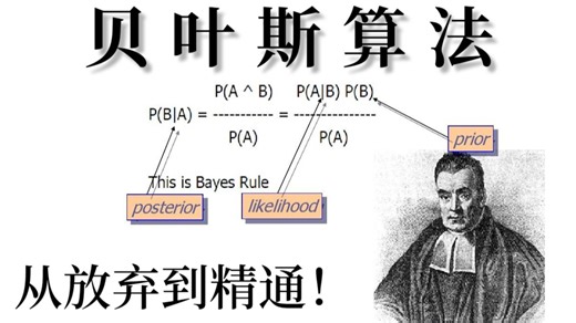 【从放弃到精通】B站讲的最好的贝叶斯算法、朴素贝叶斯、贝叶斯网络教程，清华大佬精讲贝叶斯算法教程，从理论到实战，不再走弯路！
