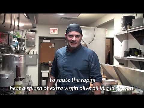 Cook sautéed Rapini with Chef Mark at Pasta D'Arte