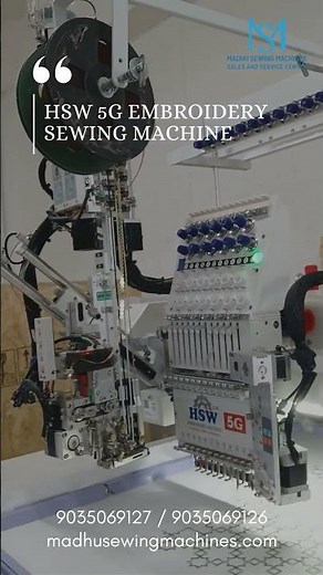 HSW 5GEmbroidery Sewing Machine – Power, Precision & Perfect Stitches!