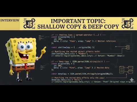 Javascript Objects || Deep copy & Shallow copy || Tutorial 02