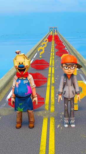 2M views · 72K reactions | New Kiss or Slap Run_ Nick vs. Horror Day 1 Challenge_ - Scary Teacher 3D | FNYScary | Facebook