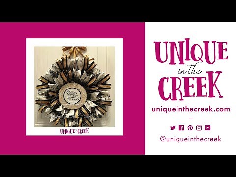 Amazing Grace Religious Deco Mesh Wreath on UITC Rail Board