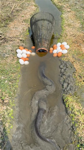 Amazing big catfish catching idea by polo traps #fishing #village #shortsviral