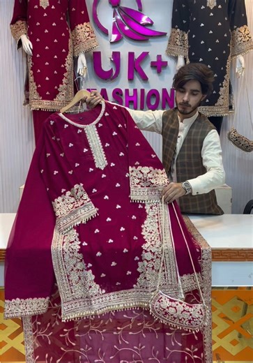 Price 6000 😍😍 Chiffon fancy jand work shirt with chiffon open trouser cod all pak#foryourpage #foryou ##trending #foryoupage #viral_video