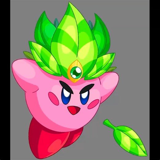 Z Juhn on Instagram: "For one final time, it’s Kirby! Say hello to the last set of Forgotten Lands power ups and upgrades I made, and a personal favorite Kirby copy ability; Leaf Kirby! Leaf Kirby is altogether quite simple. You can fire up to three straight shooting projectiles, and your guard causes you to collapse into a pile of leaves, hiding you from enemy’s sight. Upgrading to the Primal Leaf ability causes Kirby to fire out said three projectiles in a fan like shape all at once, as well d