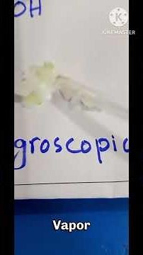 What are Hygroscopic Substances? ||Chemistry Unseen|| #NaOH #KOH