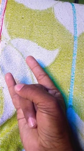 Touching the last finger with the second finger