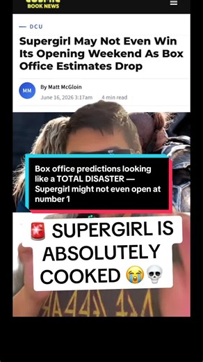 Box office predictions looking like a TOTAL DISASTER — Supergirl might not even open at number 1 Estimated $40M–$50M domestic?! This could be one of the biggest flops in DC history 🔥 James Gunn’s DCU is in full panic mode… SnyderVerse fans eating GOOD right now 😂 Drop your prediction 👇 Is this movie DONE or can it still save itself? #woke #lobo #woketok #supergirl #slop