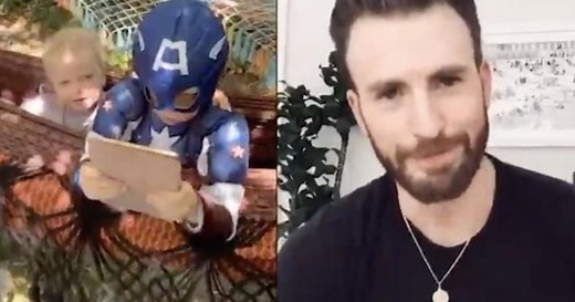 Chris Evans surprises heroic 6-year-old who saved sister from dog attack