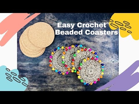 Easy Crochet Beaded Coasters