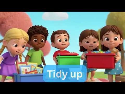 Tidy Up Time! 🧺 | Preschool Clean Up Song for Kids | Jumping Jellyfish