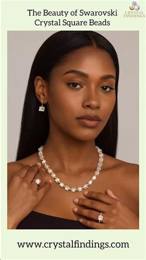 Every bead tells a story and these Swarovski square beadspeak the languageof precision and elegance💎