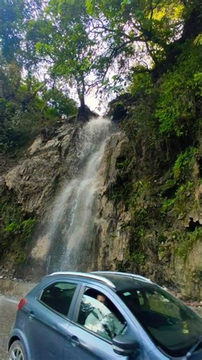 Would you drive on this cliff road? 🌫️🚗 #Uttarakhand #RoadTrip