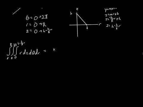Volume of Cone using triple integral in cylindrical coordinates
