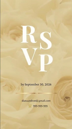 Modern and luxury wedding invitation, editable in Canva, link in bio✨️