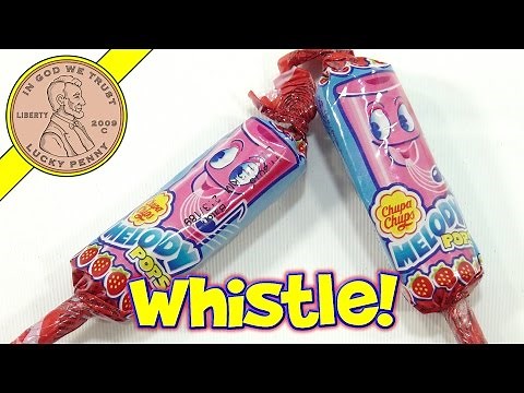 Chupa Chups Melody Pops Candy Whistle Strawberry Lollipop
