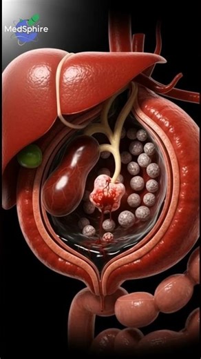 Gallbladder Attack | Gallstones Blocking Bile Duct (3D Medical Animation) #shorts