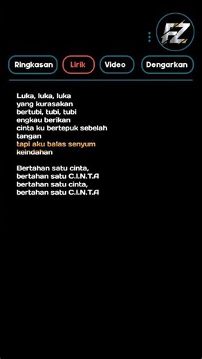 lirik lagu bertahan satu C.I.N.T.A