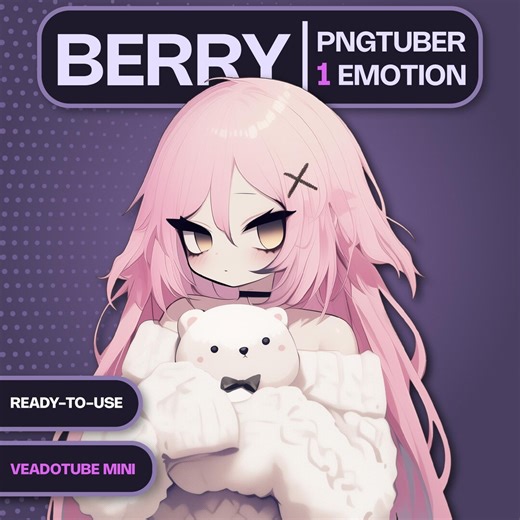 Cozy Pngtuber Model for Veadotube Mini, Pastel Pink Hair Girl Avatar, Chill Lofi Aesthetic Twitch Sprite,white Sweater Bear Stream Asset PNG - Etsy