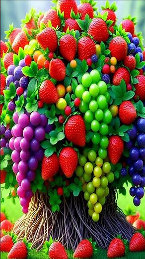 easy and new technique how to grow and propagate hybrid strawberry fruit trees with grapes #fruits