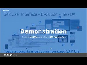 Tricentis Tosca MOOC:Testing of S/4 HANA with the Newest SAP Fiori Interface Video Lecture | Automation Training with Tosca Testsuite - Software Testing