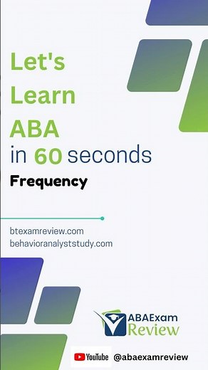 Frequency - Learn Applied Behavior Analysis in 60 seconds | #bcba #rbt #abaexamreview #abaexamprep