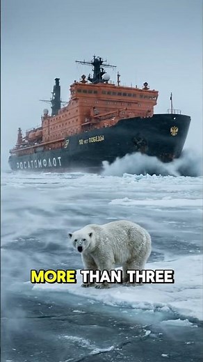 How a Nuclear Icebreaker Crushes the Arctic | 50 Years of Victory #icebreaker #ocean #northpole