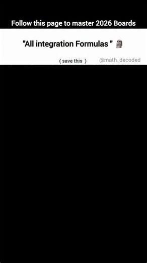 manzil chhetri on Instagram: "“Integration made simple! 📖✨ Save this cheat sheet and never get stuck in your exams again 💯🔥 #Boards2026” #integrationformulas #mathcheatsheet #examprep #mathshortcuts #boardexams2026 #studysmart #mathsmadeeasy #integrationrules #studentlife #ExamHacks"