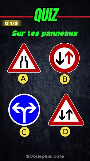 33K views · 1.3K reactions | QUIZ Code de la Route  Apprends le Code de la Route en toute simplicité avec @codeplusroute2 ! ✨ Des astuces, des quiz et des conseils pour réussir ton examen ✅ Abonne-toi et prends  | Bonneconduite | Facebook