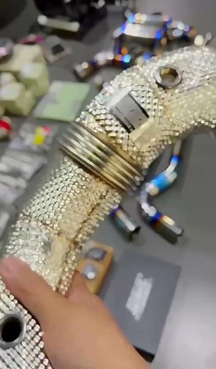 Mercedes Benz C63 W205 AMG with RES Exhaust downpipe with heatshield + titanium valve catback sound