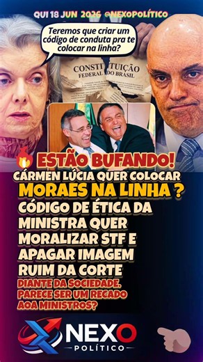 CÁRMEN LÚCIA REATIVA CÓDIGO DE ÉTICA QUE PODE IMPOR NOVAS REGRAS A MORAES NO STF!