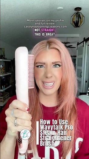 Wavytalk Pro Steam Hair Brush Straightener #hair