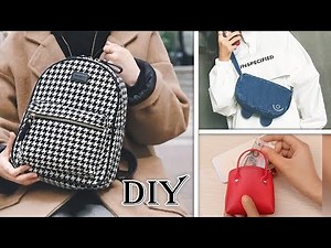 ♥ DIY BACKPACK PURSE & POUCH FROM NOTHING ♥ Everyone CAN Make This !! TUTORIAL STEP BY STEP